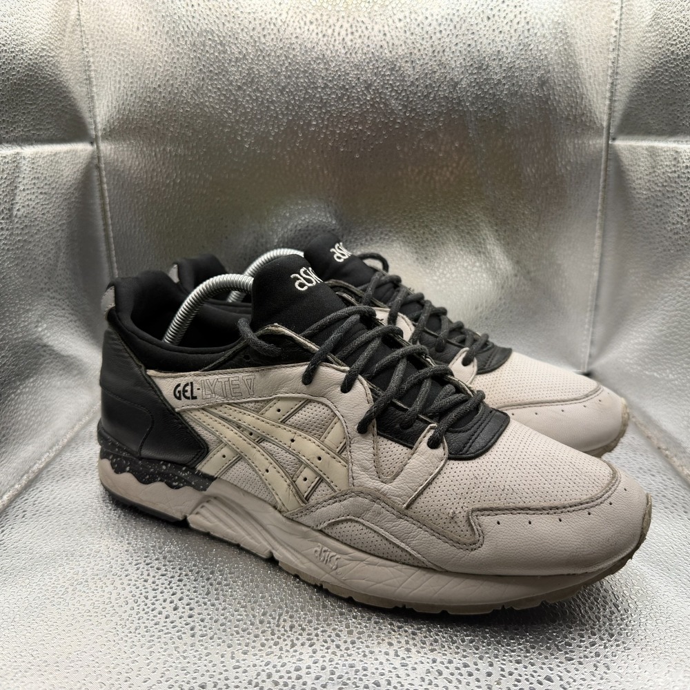 Size 10.5 Asics Gel Lite 5 Lights & Shadows White/Black Mens Sneakers HK542